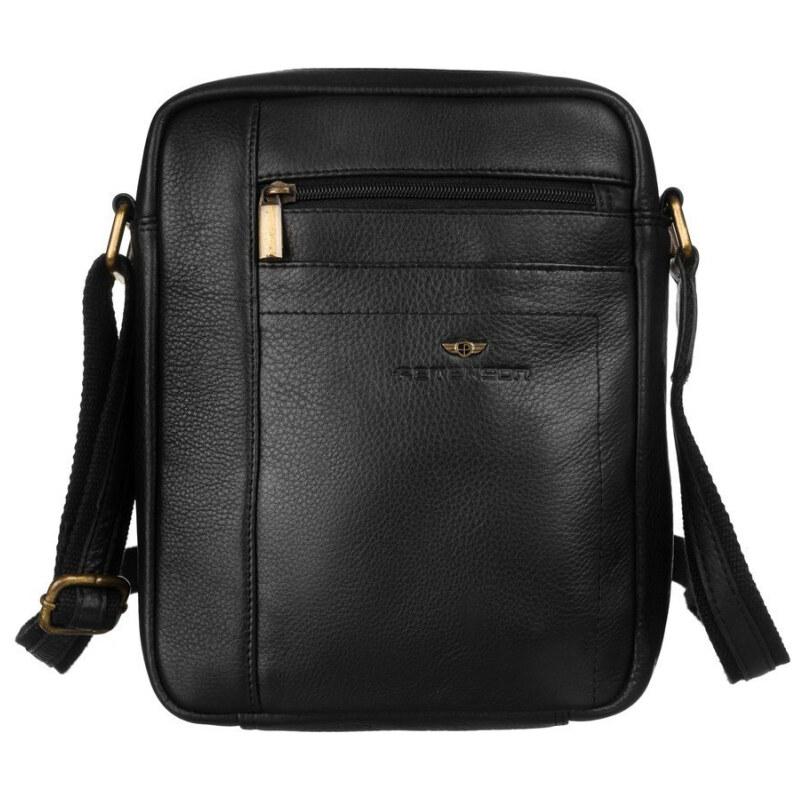 Peterson Pánska kožená crossbody taška čierna (KT195) 59793083
