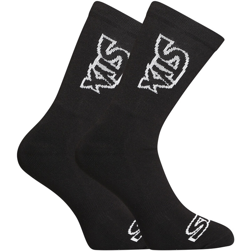 Ponožky Styx vysoké čierne s bielym logom (HV960) 18906512