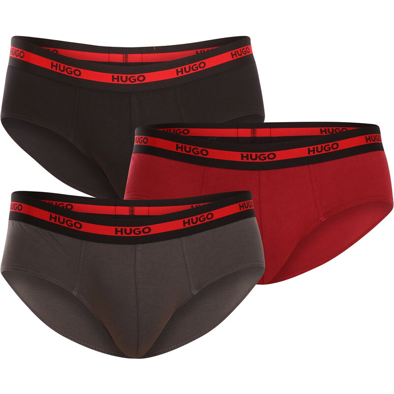 3PACK pánske slipy HUGO viacfarebné (50503100 024) 46131762