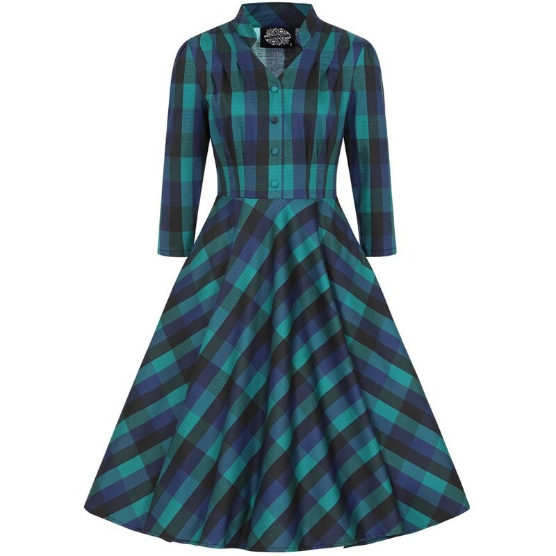 Hearts and Roses Louisa Kárované midi šaty 46152394