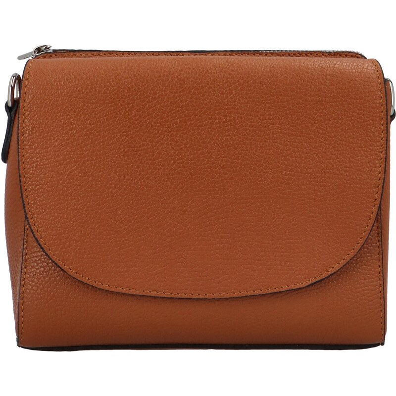 Delami Vera Pelle Dámska kožená crossbody kabelka hnedá - Delami 46356777