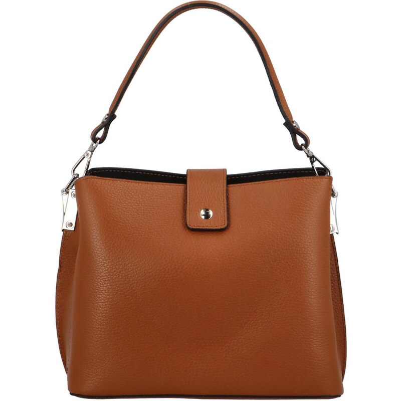 Dámska kožená kabelka do ruky koňaková - ItalY Auren koňak 46666348