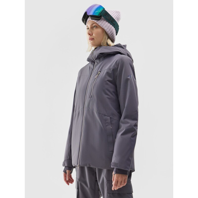 4F Dámska snowboardová bunda s membránou 10000 - šedá