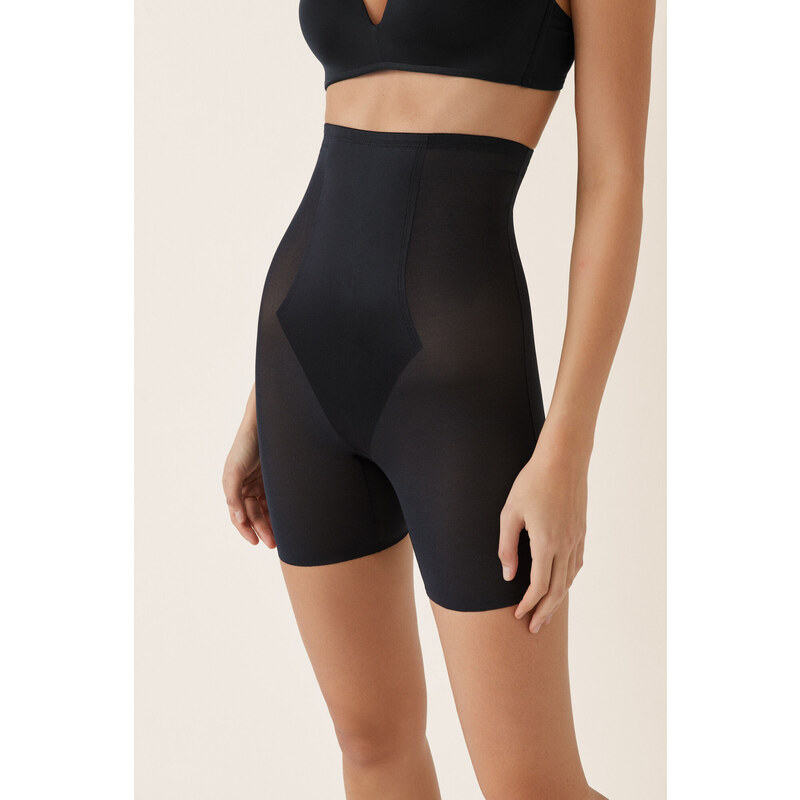 womensecret Klasické nohavičky s vysokým pásom z mikrovlákna 45858833