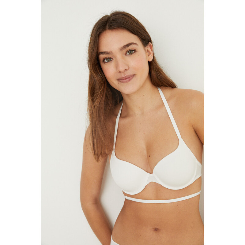 womensecret VERSATILE Biela podprsenka z mikrovlákna 45858881