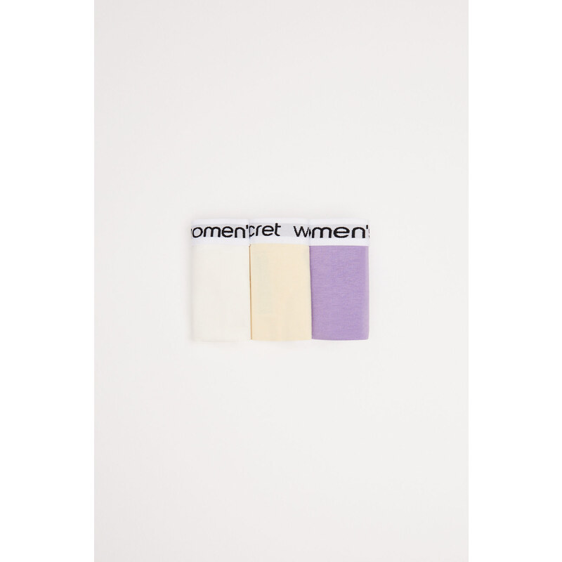 womensecret 3-balenie bavlnené tangá s logom 45859091