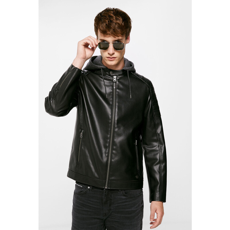 SPRINGFIELD Pánska koženková bunda s odnímateľnou kapucňou 45859255