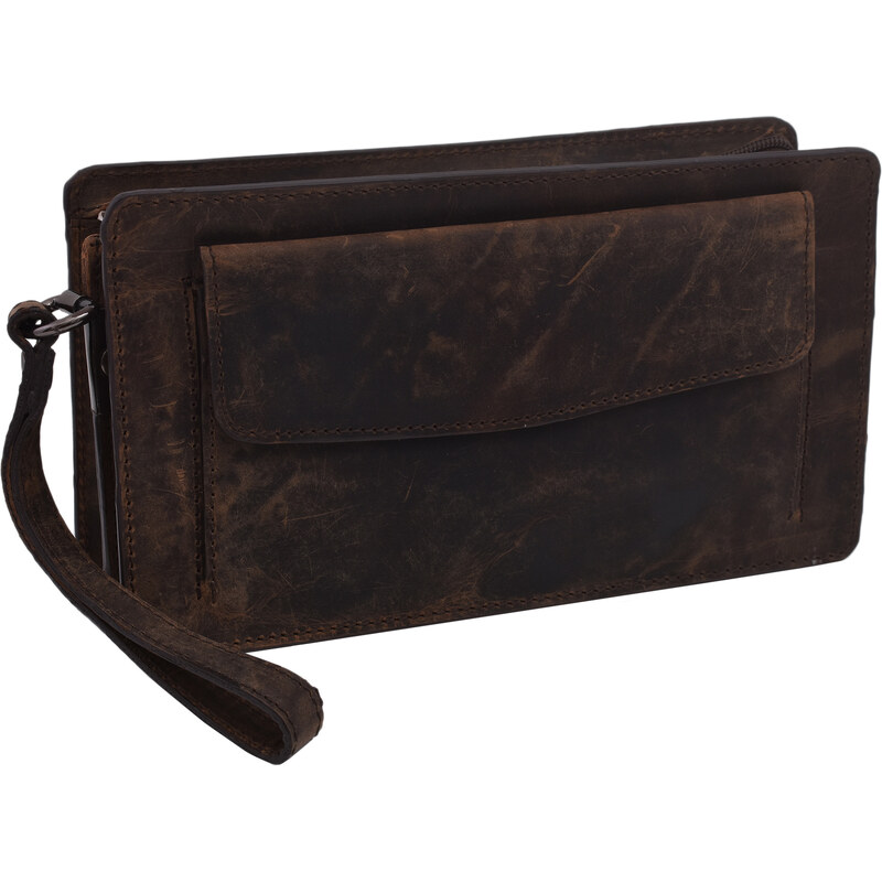 Mercucio Kožená etue taška tmavý tan hunter 250109 64507425