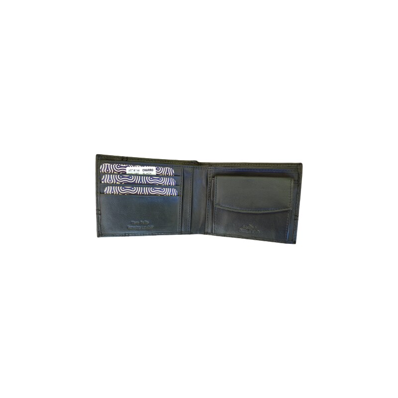 Čierna kožená peňaženka Charro
