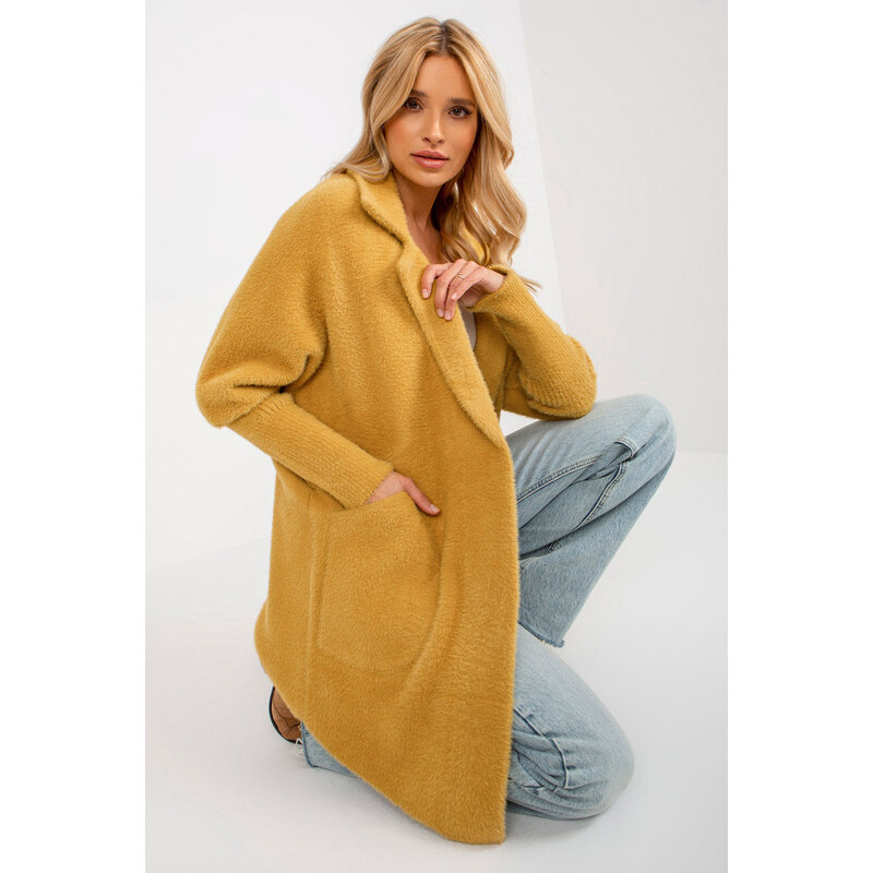 Glara Jednofarebný kabát s vlnou 46183506