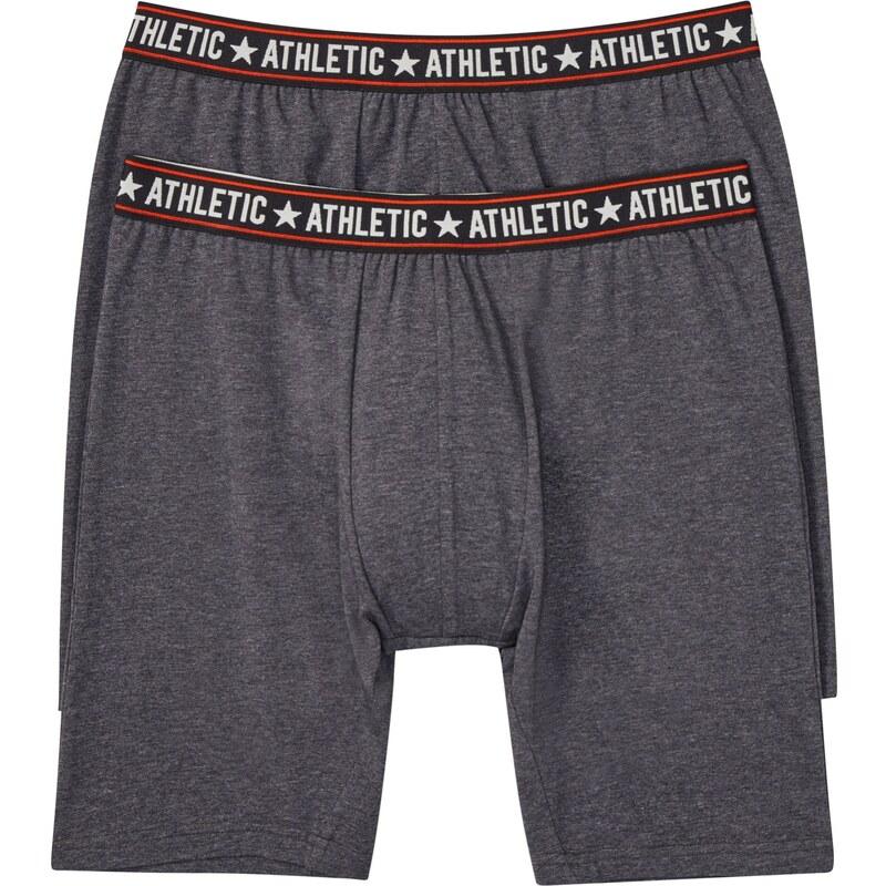 bonprix Boxerky, dlhé (2 ks v balení), s bavlnou, farba šedá 46201882