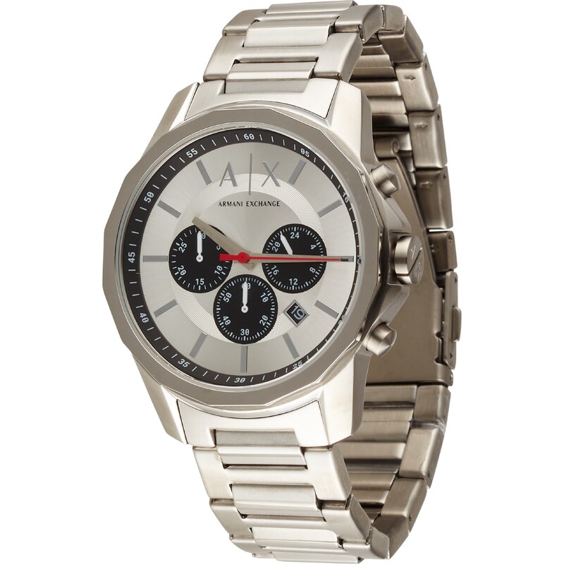 ARMANI EXCHANGE Analógové hodinky červená / čierna / strieborná 68324324
