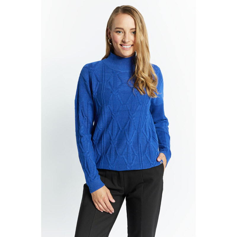 MONNARI Woman's Jumpers & Cardigans Sweater With Turtleneck Navy Blue