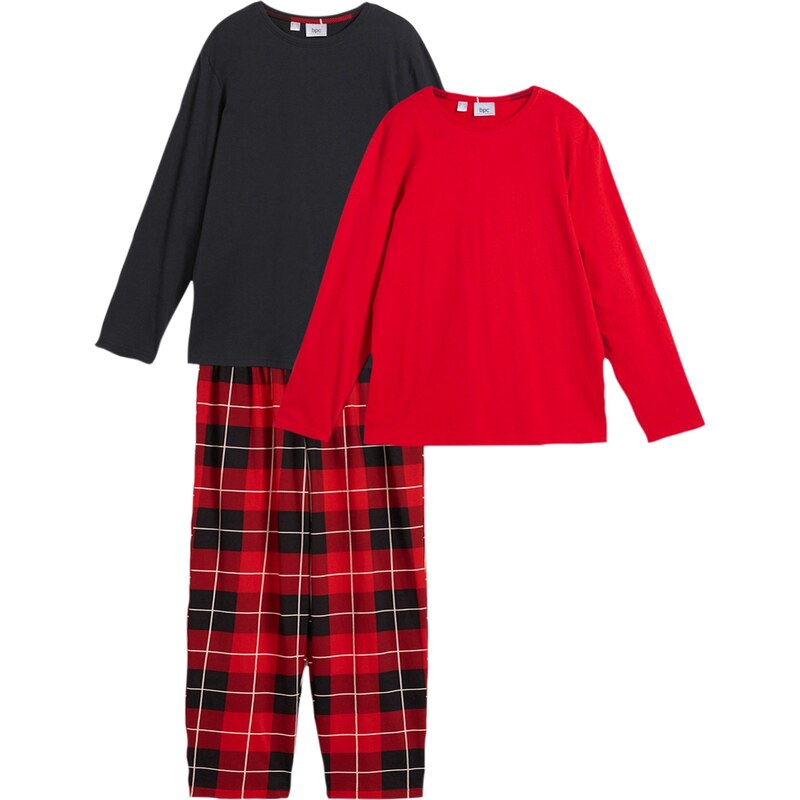 bonprix Detské pyžamo (3-dielne), farba červená