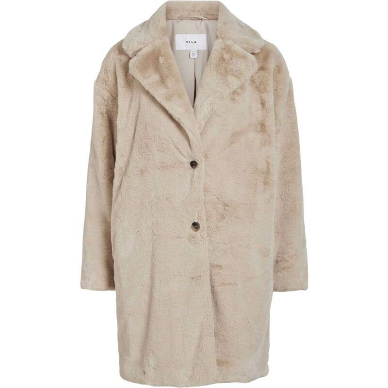 VILA Zimný kabát Feba béžová 65992097