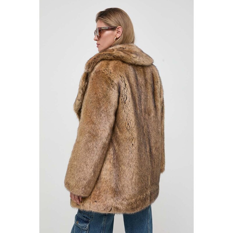 Kabát MICHAEL Michael Kors dámsky, béžová farba, prechodný, oversize