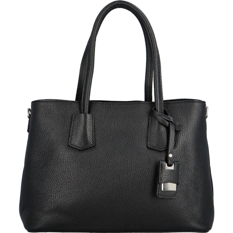 Delami Vera Pelle Dámska kožená kabelka cez plece čierna - Delami 46235842