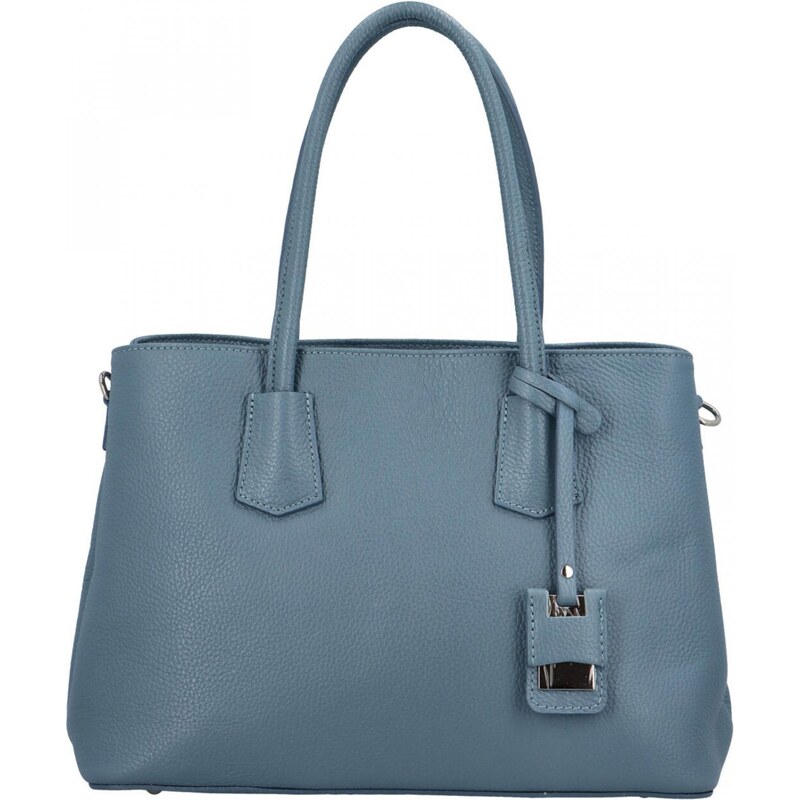 Delami Vera Pelle Dámska kožená kabelka cez plece džínsovomodrá - 46235845