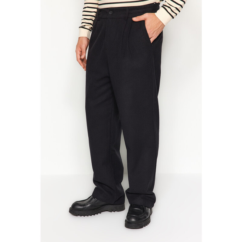 Trendyol Black Wide Leg Stamped Trousers 57752438