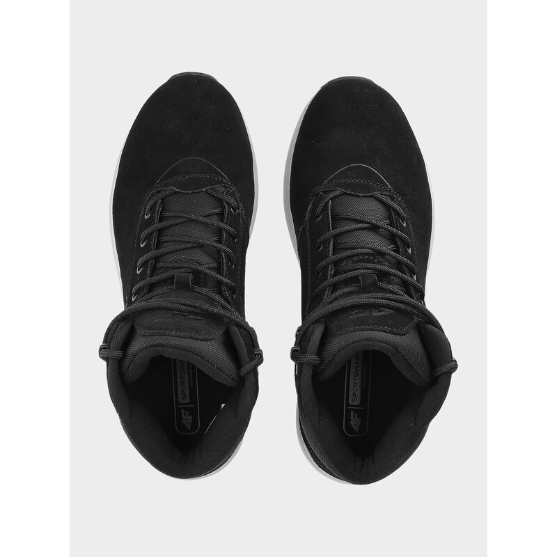 4F Dámske kožené zimné topánky ELEMENT - čierne