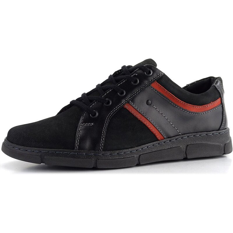 Klondike pánske poltopánky čierne 948 Black/Red 61761845