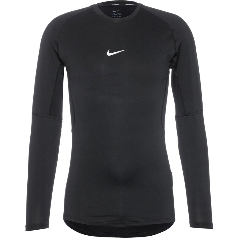 NIKE Funkčné tričko Pro čierna / biela 48261419