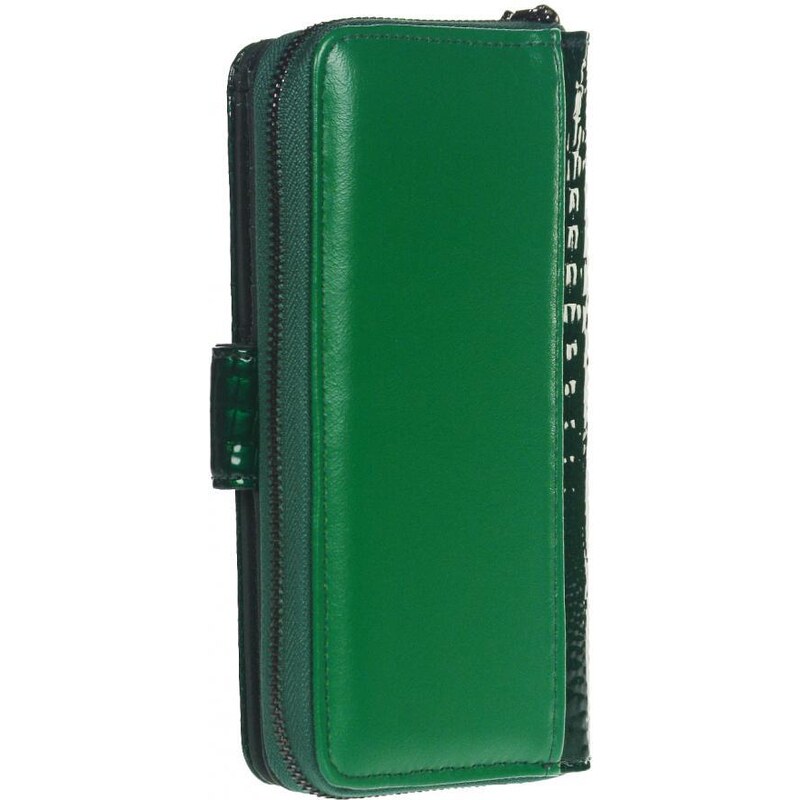 GROSSO Kožená dámska peňaženka RFID smaragdovo zelená v darčekovej krabičke