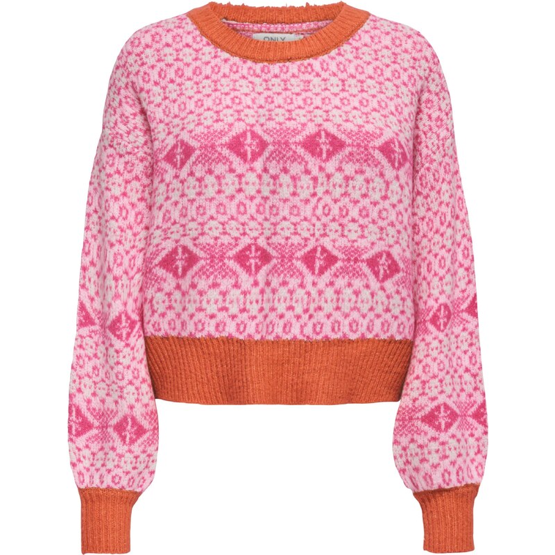 ONLY Sveter DEA oranžová / ružová / ružová 54253444