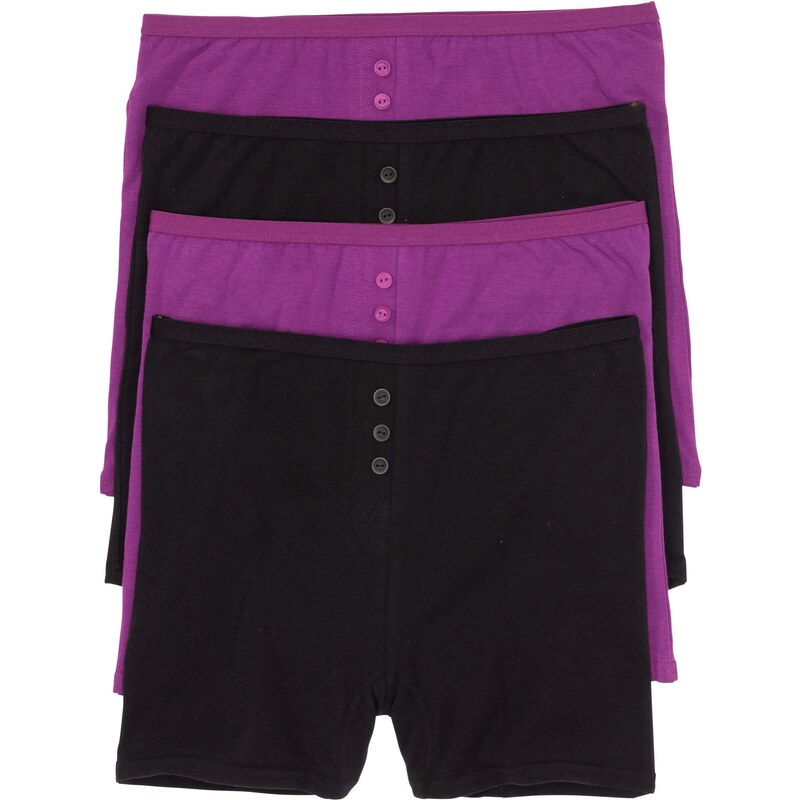 bonprix Vysoké boxerky (4 ks), farba čierna 45011147
