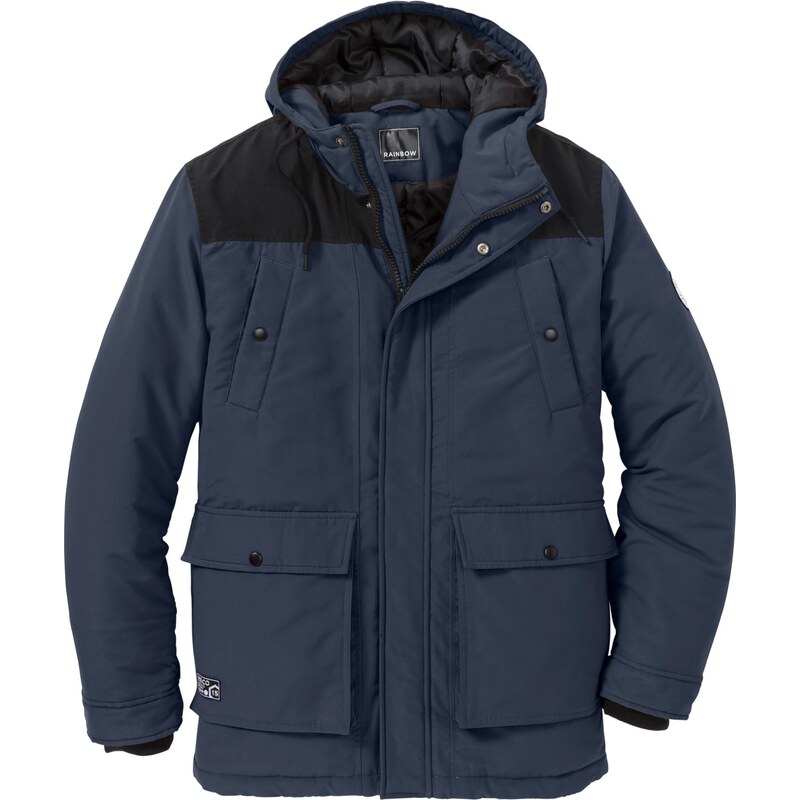 bonprix Zimná bunda z recyklovaného polyesteru, farba modrá, rozm. 56