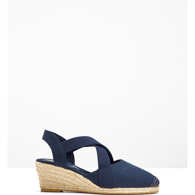 bonprix Klinové sandále, farba modrá 22506502