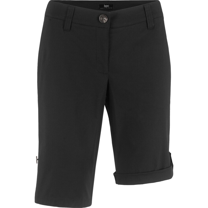 bonprix Strečové bermudy, farba čierna 44789428