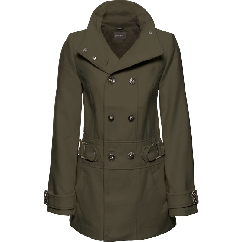 bonprix Krátky kabát, petite, farba zelená 46023455