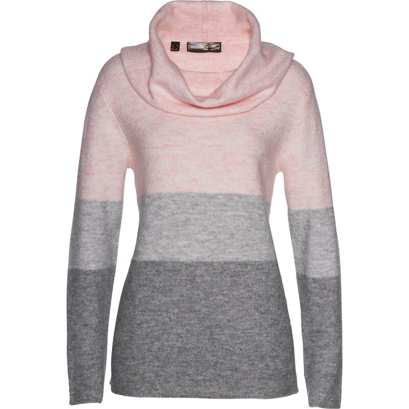 bonprix Rolákový pulóver, farba ružová 44789762