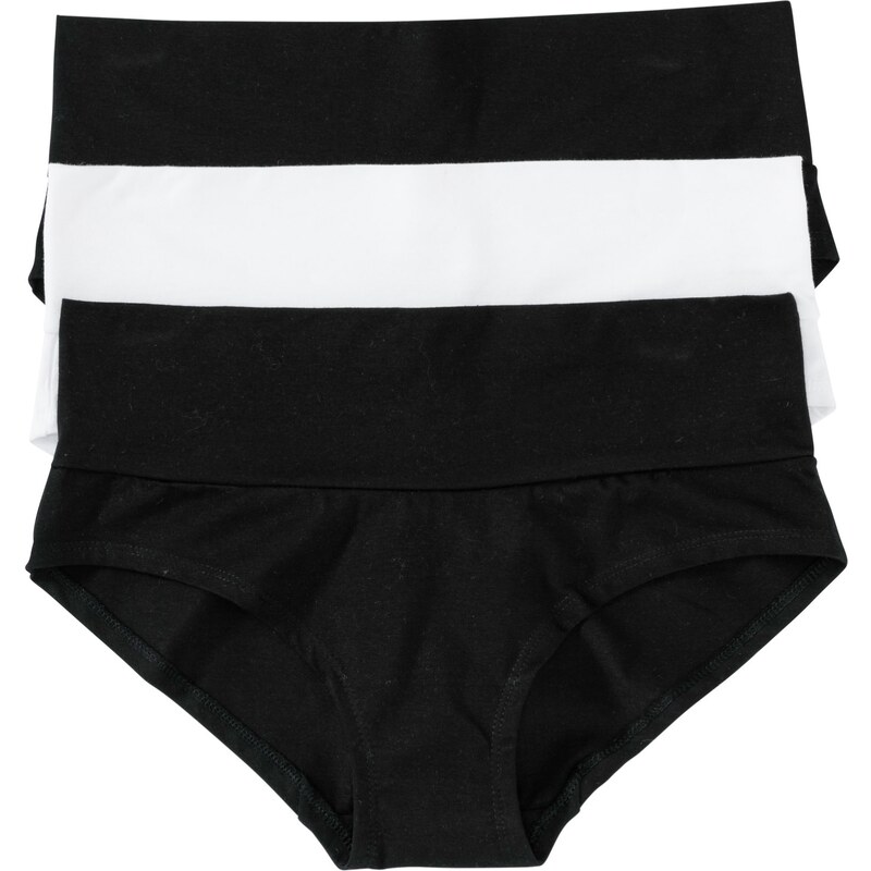 bonprix Materské nohavičky (3ks) bio bavlna, farba čierna 44732797