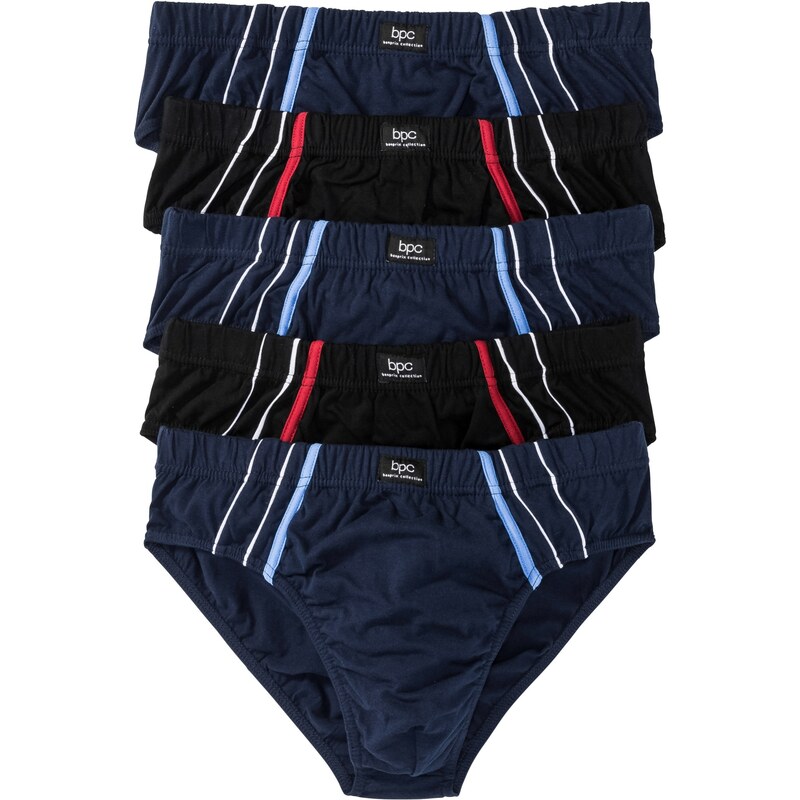 bonprix Maxi slipy (5 ks) s mäkkou bavlnou, farba modrá 44733958