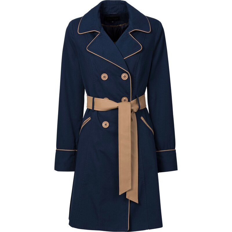 bonprix Trenčkot, strih do A, farba modrá 44741084