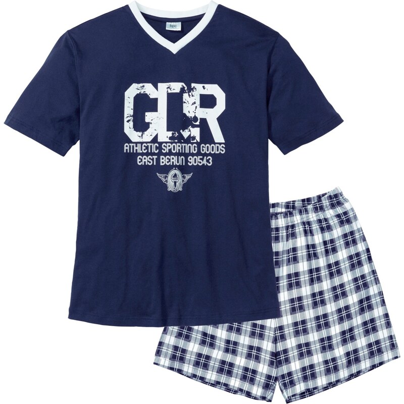 bonprix Krátke pyžamo, farba modrá 44741627