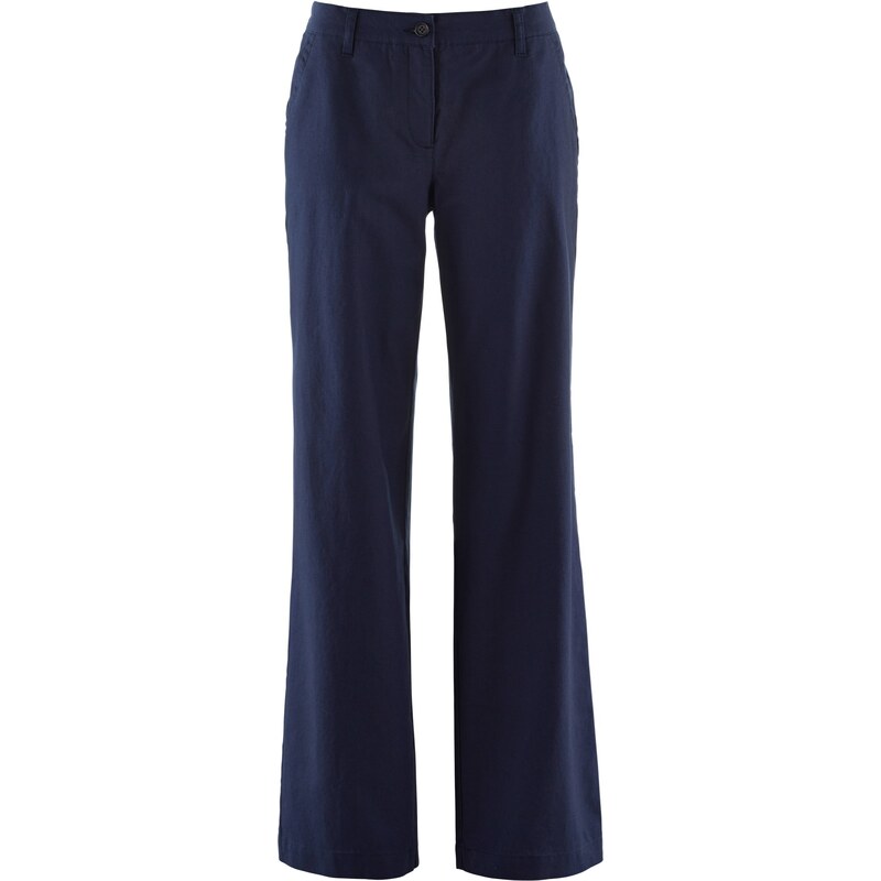 bonprix Plátené nohavice s pohodlným pásom, Loose Fit, farba modrá 44749820