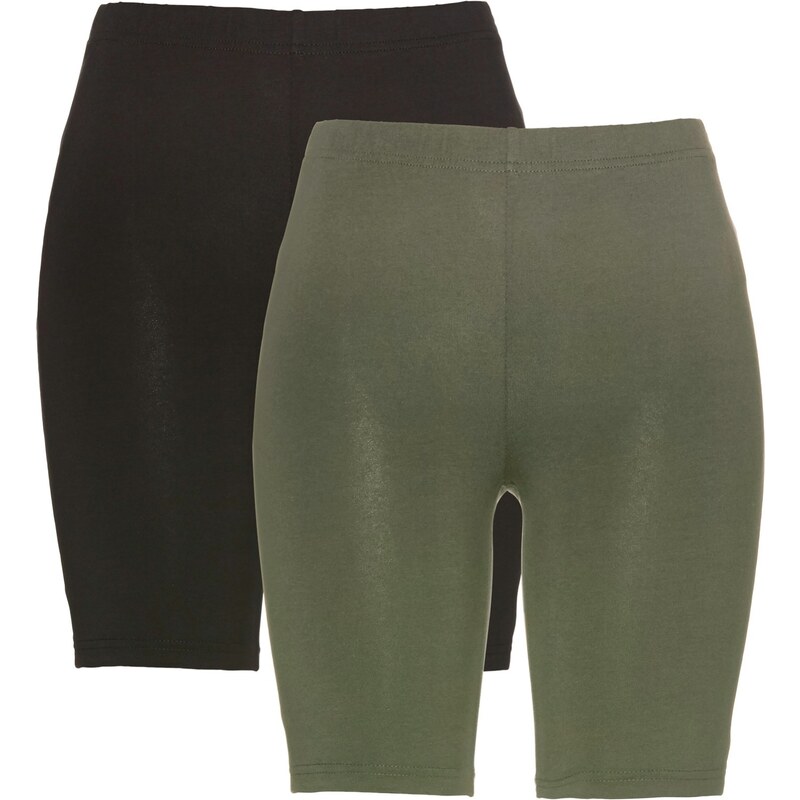 bonprix Elastické šortky, 2 ks, farba zelená 53200014