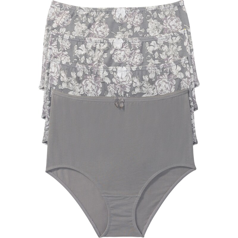 bonprix Vysoké nohavičky (4 ks), farba šedá 44741998