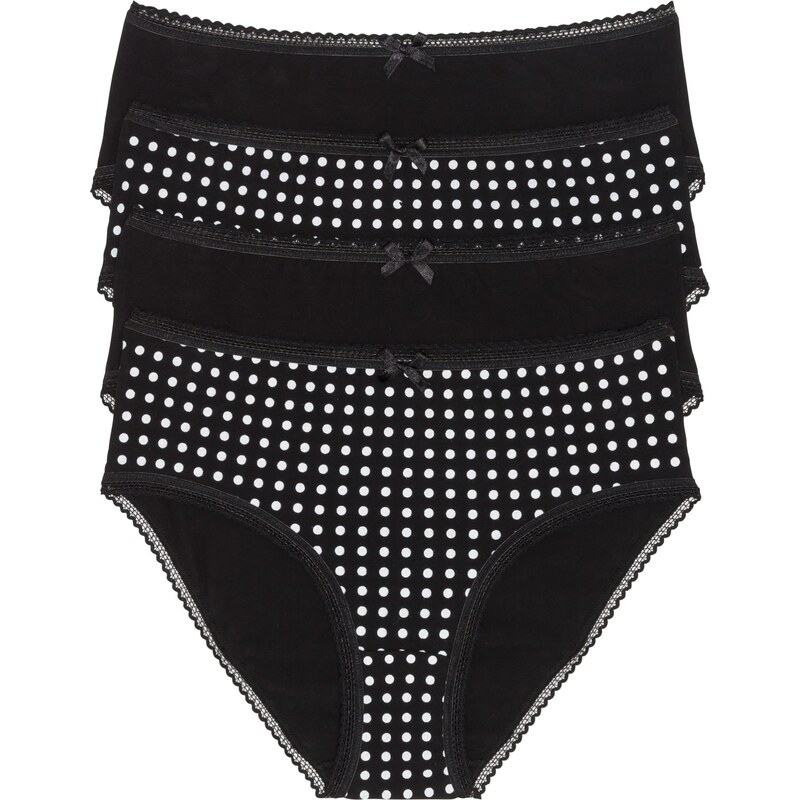 bonprix Maxi nohavičky (4 ks), farba čierna 44742287