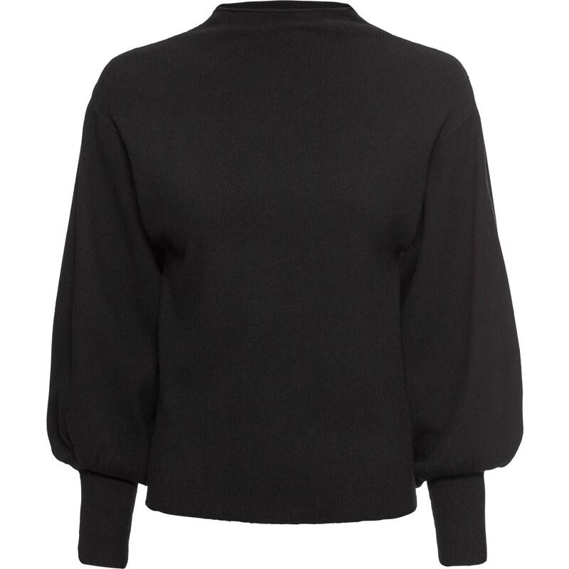 bonprix Oversize pulóver z viskózového mixu, farba čierna 45466765