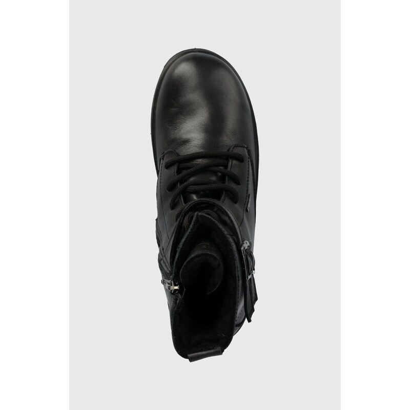 Detské kožené topánky Primigi čierna farba