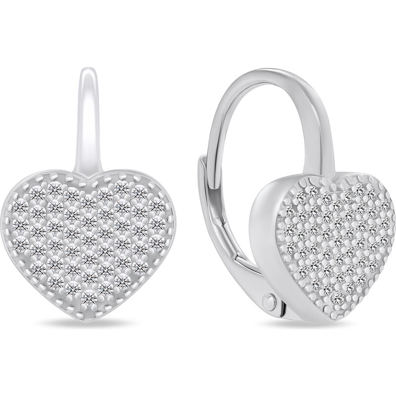 Brilio Silver Hravé strieborné náušnice srdiečka LME251 66591877
