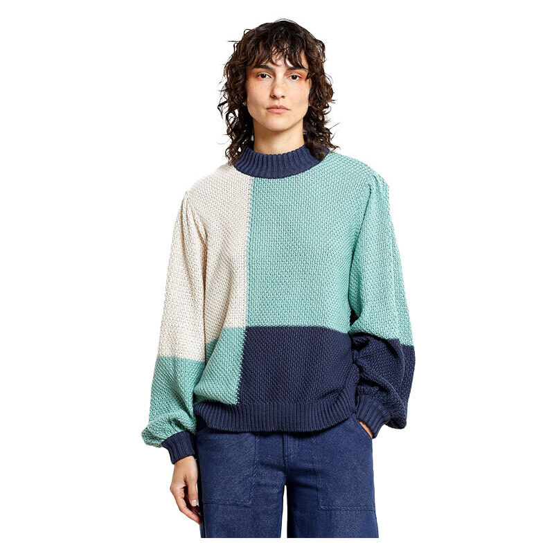 Dedicated Sweater Knitted Rutbo Blocks Green 65398530