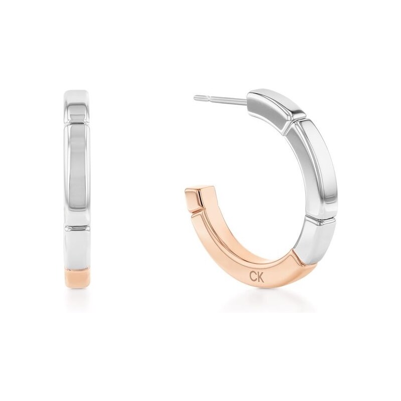 Calvin Klein Elegantné bicolor náušnice Soft Squares 35000457 66580887