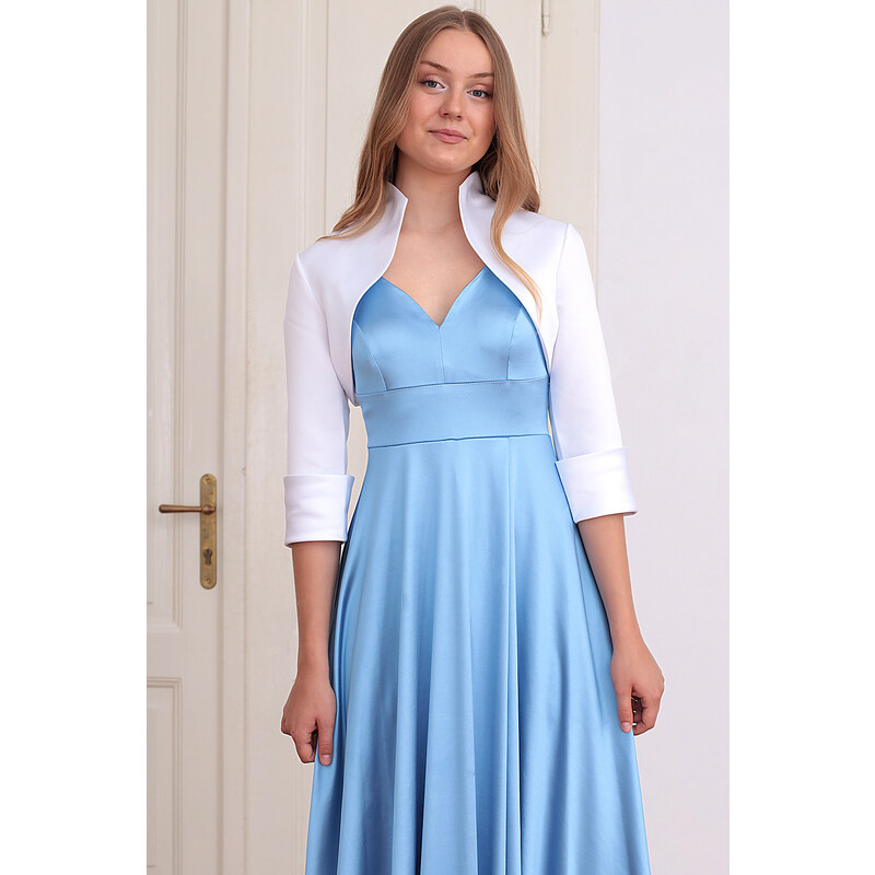 Glara Spoločenské bolerko s vyhrnutými rukávmi na plesové šaty 58270817