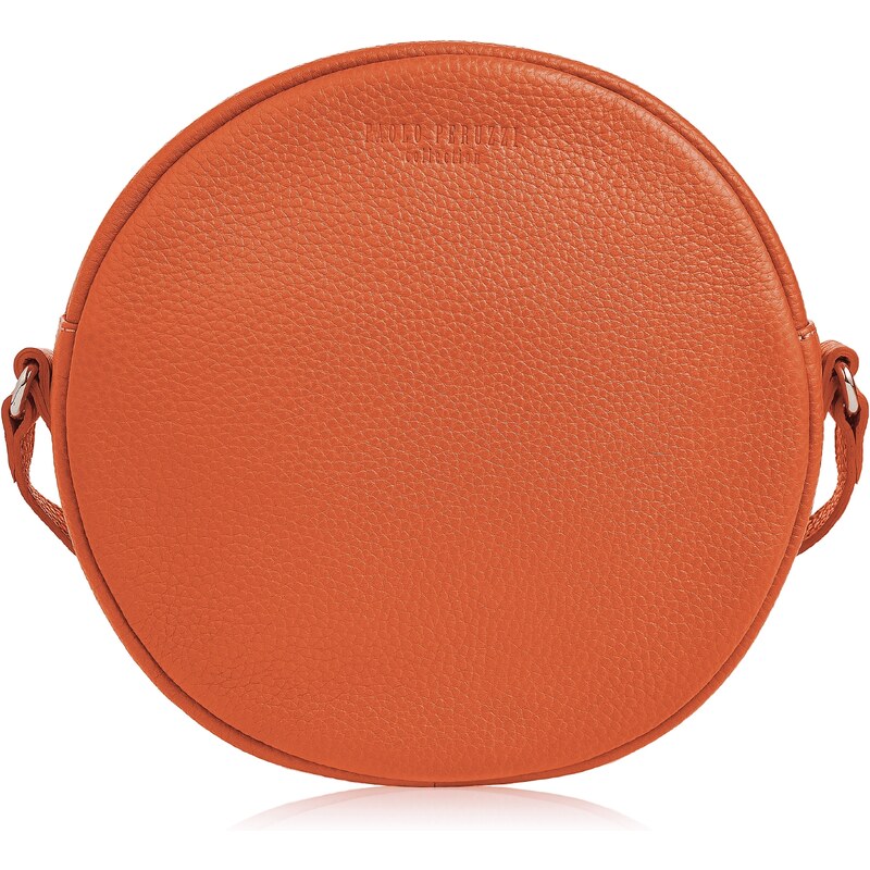 PAOLO PERUZZI Malá kožená kabelka na rameno IN-63-OR | oranžová IN-63 46327332