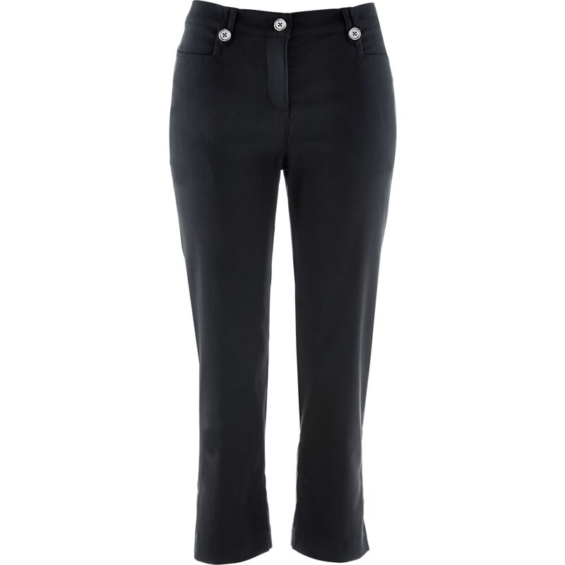 bonprix 7/8 bengalínové nohavice, s rozparkom a pohodlným pásom, farba 44741243